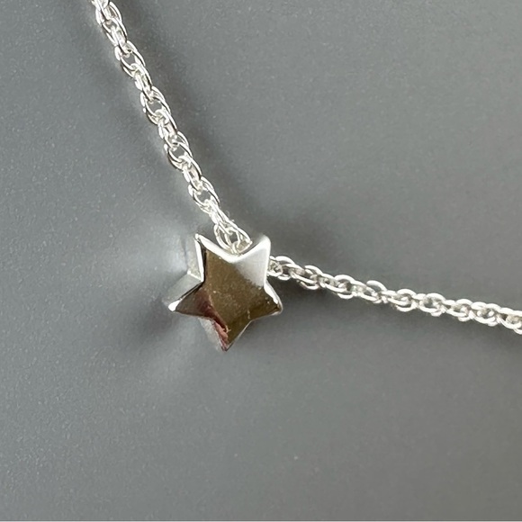 Sterling Silver Clavicle Star Necklace - Picture 11 of 12